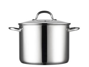 Blancheringsgryde 10 liter i rustfrit stål – med glaslåg